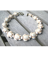 HONU 3 D SEA TURTLES TORTOISE ANKLET STONE White Stone HOWLITE COPPER 9.5 &quot; - $25.53 CAD