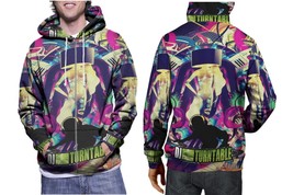 Disk Jockey Turntable Party   Men&#39;s Full-Print Sublimation Zipper Hoodie - $46.47 CAD