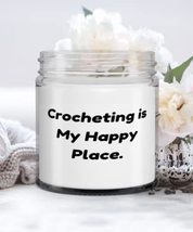 Best Crocheting Gifts, Crocheting is My Happy Place, Holiday Candle For ... - £19.49 GBP