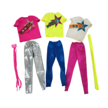 8 Piece Vintage Mattel Barbie And Rockers Doll Concert Fashions Shirts Pants - £49.20 GBP