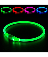 Led Dog Collar,  USB Rechargeable Flash Dog Necklace Light, Pet Safety C... - $320.65 MXN