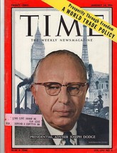 Time Magazine 1955, January 24,  Presidential Advisor Joseph Dodge - £20.87 GBP