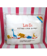 Sweet Deadstock Vintage Little Tot White Standard Fitted Crib Sheet • Se... - £9.28 GBP