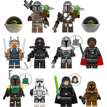 12Pcs Star Wars Mandalorian Minifigure Ahsoka Luke Skywalker Baby Yoda Block Toy - £19.57 GBP