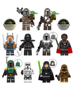 12Pcs Star Wars Mandalorian Minifigure Ahsoka Luke Skywalker Baby Yoda B... - £19.82 GBP