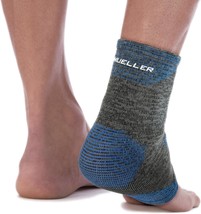 Mueller 4-Way Stretch Black &amp; Blue Premium Knit Ankle Support with Thermo Reacti - £21.69 GBP