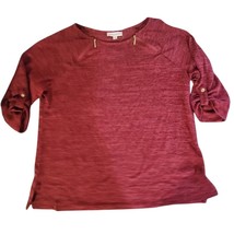 Emily Daniel&#39;s 1x maroon short sleeve shirt - $8.00