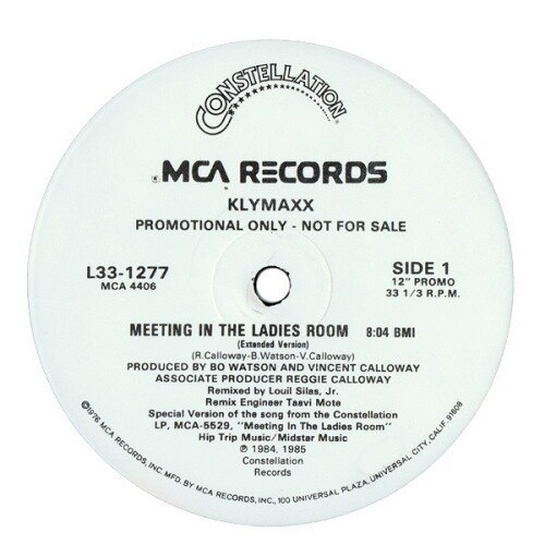 KLYMAXX - MEETING IN THE LADIES ROOM U.S. PROMO 12&quot; SINGLE 1984 3 TRACKS - $14.84