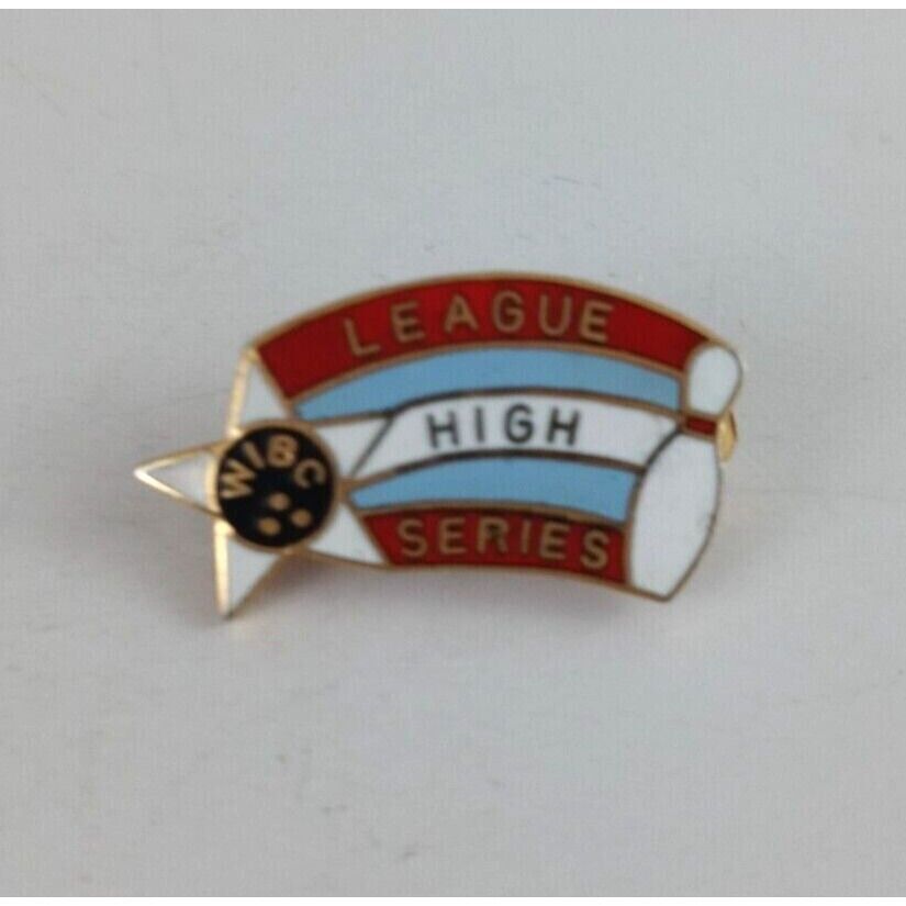 Vintage WIBC League High Series Light Blue &amp; Red Shooting Star Lapel Hat... - $8.25