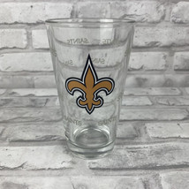 New Orleans Saints Logo NFL Football Glass Drinking Tumbler Beer Pint 14oz - £8.55 GBP