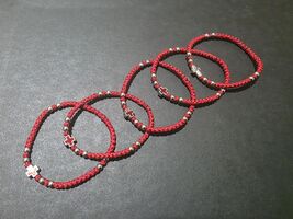 Christian handmade prayer rope bracelet, thin red komboskini, Orthodox r... - $9.99
