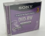 Sony Handycam DVD-RW 3-Pack 30 Min 1.4GB New Old Stock Sealed Package - £17.27 GBP