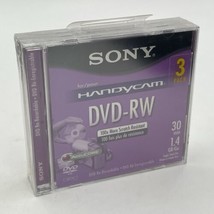 Sony Handycam DVD-RW 3-Pack 30 Min 1.4GB New Old Stock Sealed Package - $21.80
