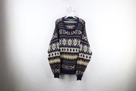Vtg 90s American Eagle Outfitters Mens Large Rainbow Fair Isle Knit Sweater USA - £55.22 GBP
