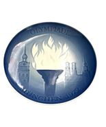 Bing &amp; Grøndahl Munich 1972 Olympic Games Plate – Olympiade Torch – Firs... - $31.50