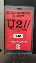 U2 / BONO  ORIGINAL 2005 AMSTERDAM MANAGEMENT GUEST TOUR LAMINATE BACKST... - $1,405.27 MXN
