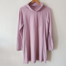 J. Jill Fit Cowl Neck Sweatshirt Tunic Dress Dust Light Pink Womens Size M  - £23.72 GBP