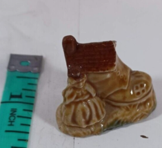 lot of three minature shoes little old lady who lives in a shoe, glass from japa - £4.67 GBP