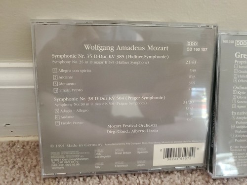 Lot of 2 Vienna Master Series CDs: Gregoianische Gesange, Mozart Symphony Item image 2