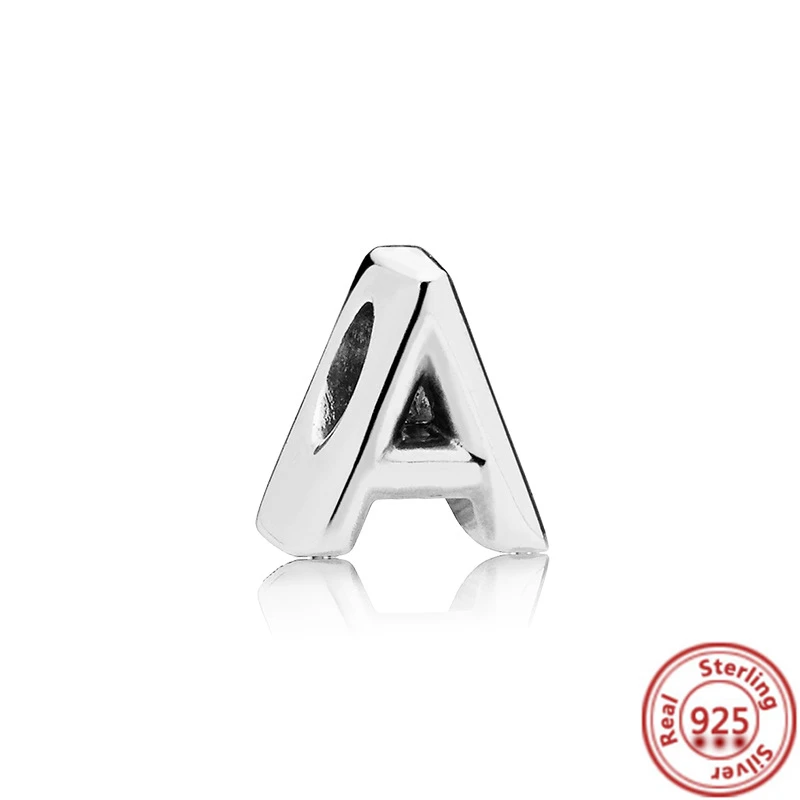 Sporting New 100% Real 925 Sterling Silver Letter Alphabet A-Z Charm A Fit Origi - £23.90 GBP