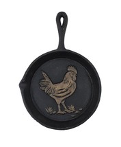 Home Styles Mini Cast Iron Skillet Rooster Hermitage Pottery Vintage Farmhouse - £11.44 GBP