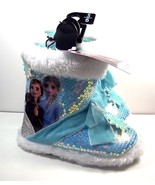 Girl&#39;s slipper boots Frozen Elsa &amp; Anna Size 5-6 NEW - £12.54 GBP
