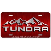 Toyota Tundra Inspired Art Gray on Red FLAT Aluminum Novelty License Tag Plate - £14.38 GBP