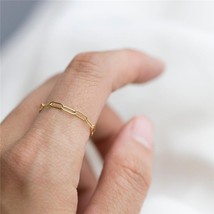 14K Gold Filled Chain Rings Minimalism Knuckle Ring Gold Jewelry Anillos Mujer B - £21.54 GBP