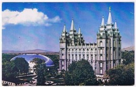 Utah Postcard Salt Lake City Mormon Temple Square - £2.36 GBP