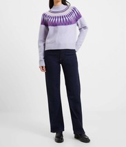 French Connection jolee cotton fairisle in COSMIC SKY - size M - £61.74 GBP