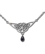 Mirrored Twin Triskele necklace 18&quot; chain. Pewter. 2&quot; x 3/4&quot; - £13.38 GBP