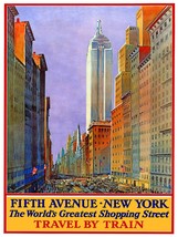 Decoration Poster.Interior design.New York Fifth Avenue.Train ad.7054 - £12.93 GBP+