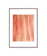Original Abstraction in Peach Color With Gold Stripes Home Decor Modern ... - $341.68 CAD