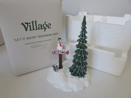DEPT 56 52594 VILLAGE LET IT SNOW SNOWMAN SIGN ACCESSORY - $236.02 MXN