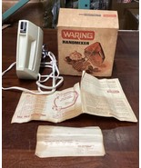 Vintage Waring Hand Mixer W/ 2 Beaters, Original Box &amp; Instructions  - $19.79