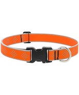 Lupine Reflective Dog Collar 1&quot; Wide Orange Diamond Adjusts from 12&quot; to 20&quot; - $38.37 CAD