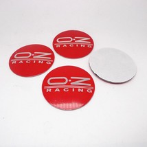 4pcs OZ Racing 62mm Center Cap Sticker Wheel Hub Cover Emblem  Red - £90.91 GBP