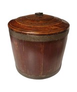 Vintage Hand Carved Wooden Urn Ginger Tobacco Tea Jar w Lid - £76.11 GBP