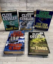 Lot of 5 Clive Cussler Hardback Books The Silent Sea The Tombs The Sea Hunter - £7.90 GBP
