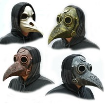 Plague Doctor Halloween Mask Steampunk Dr. Crow Bird Bronze Copper White... - $25.99