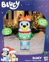 BLUEY 886376 5' BLUEY IN A SWEATER FOR CHRISTMAS AIRBLOWN INFLATABLE - NEW! - $32.98