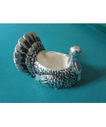 CERAMIC Turkey Dish Bowl w/ SILVERPLATE Spreader Thanksgiving Boston War... - €25,25 EUR