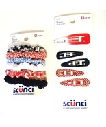 Scunci Patriotic Hair Scrunchies and Snap Clips Red White Blue NEW - $13.67 CAD