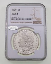 1879 Silver Morgan Dollar Graded by NGC as MS-62 - $119.17