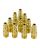 10pcs Brass Air Tool Fittings 1/4 NPT Male Milton M Plug 727 Connector - £12.33 GBP