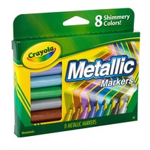 Crayola Metallic Markers-Shimmery Colors - 8/Pkg - £20.39 GBP