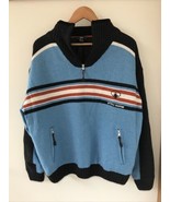 TCM Blue Wool Blend Nylon Stripes Snow Gear Ski Snowboarding Sweater Coa... - £63.58 GBP