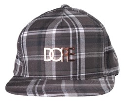 Dope Couture Patched Plaid Black/White Strapback Cap Fashion Hat One Size - £16.41 GBP