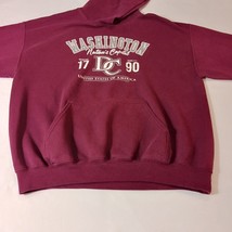 Gildan Washington Nation's Capital Men's Red Pullover Hoodie Sweatshirt Size L image 9
