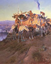 Signal Smoke by Charles M Russell Native American Giclee Art Print + Ships Free - £31.27 GBP+